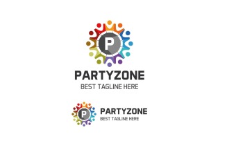 Party Zone -Letter P Logo Template