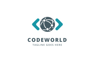 Code World Logo Template