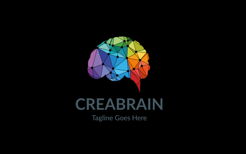 Crea Brain Logo Template