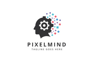 Pixel Mind Logo Template