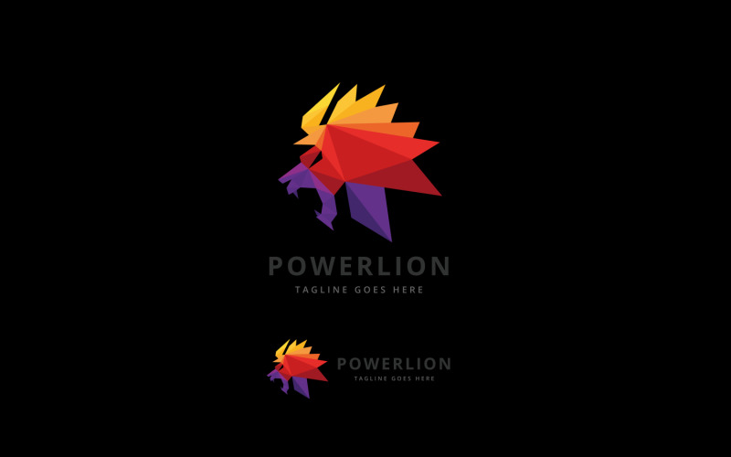 Power Lion Logo Template