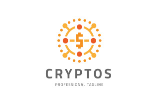 Crypto Digital Coin Logo Template
