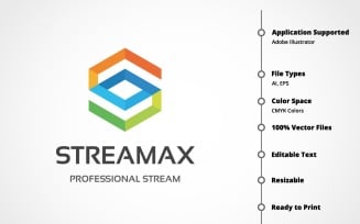 Letter S - Streamax Logo Template