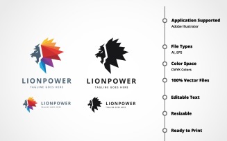 Lion Power Logo Template