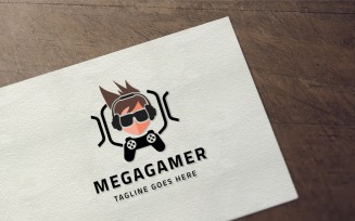 Mega Gamer Logo Template