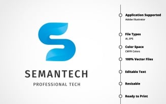 Semantech - Letter S Logo Template