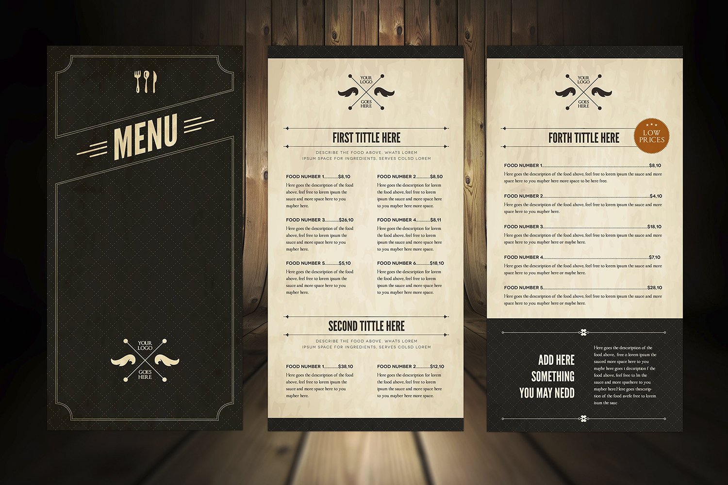 Template #149729 Food Menu Webdesign Template - Logo template Preview