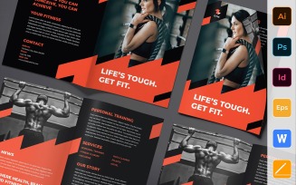 Gym Brochure Bifold - Corporate Identity Template