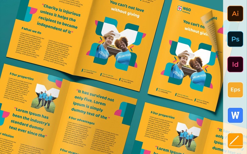 NGO Brochure Bifold - Corporate Identity Template