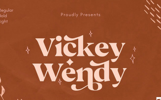 Vickey Modern Vintage Typeface Font