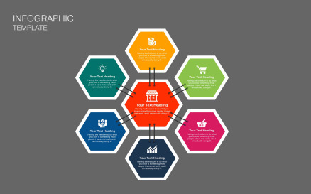 Hexagon Shape Template Infographic Element