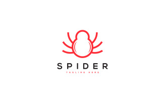 Cute Spider Logo Template