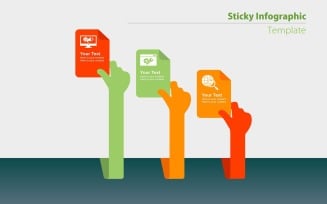 Sticky Design Template Infographic Elements