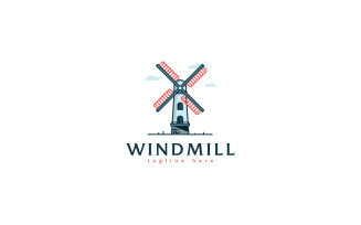 Windmill Logo Template for Agricultural Industries