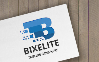 Bixelite Letter B Logo Logo Template