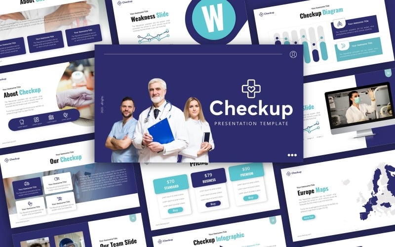 Checkup Medical Presentation PowerPoint template PowerPoint Template