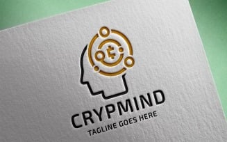 Crypto Currency Mind Logo Template