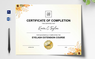Floral Certificate Template