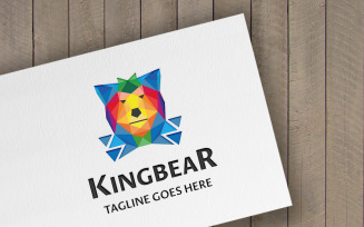 King Bear Logo Logo Template