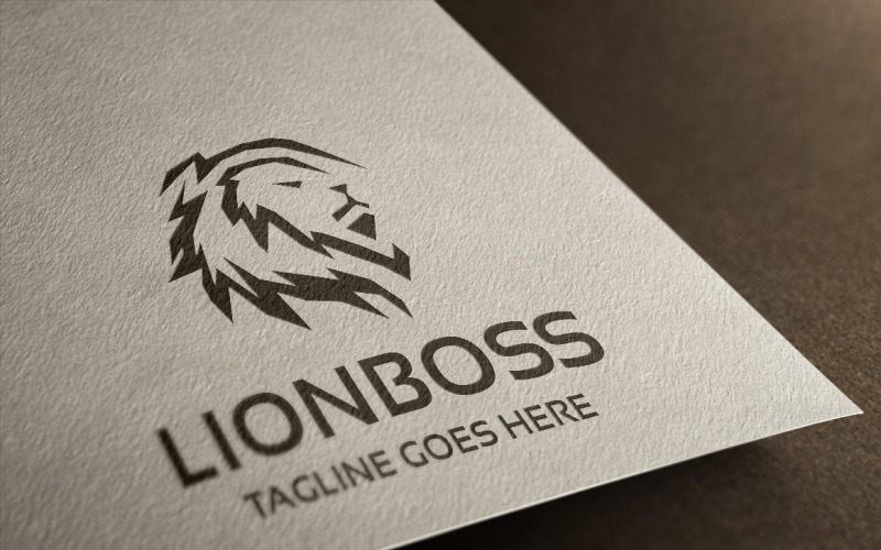 Lion Boss Logo Logo Template