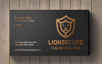 Lion Secure Logo Logo Template