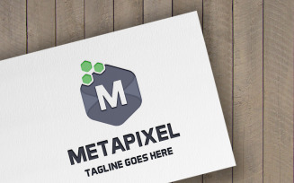 Meta Pixel Letter M Logo Template