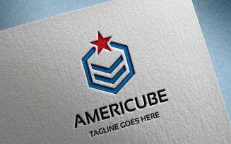 American Cube Logo Template
