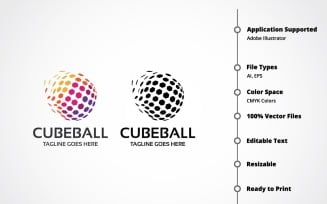 Cube Ball Logo Template