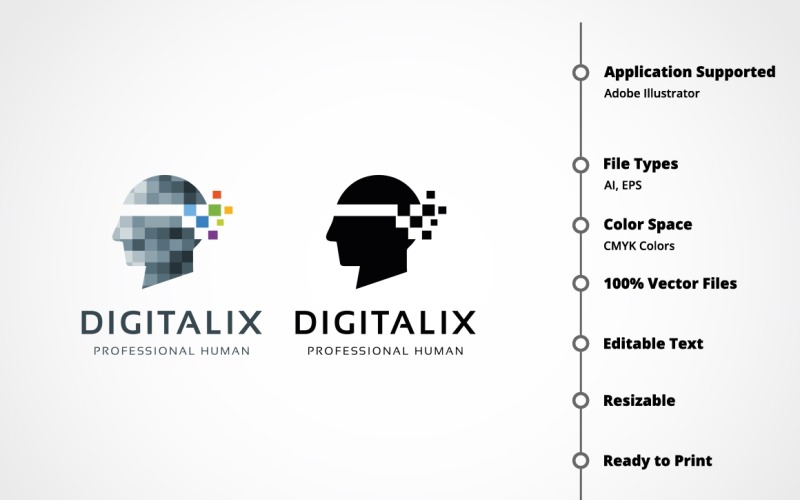 Digital Mind Logo Template