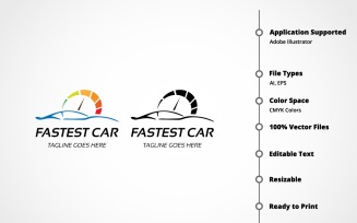 Fastest Car Logo Template