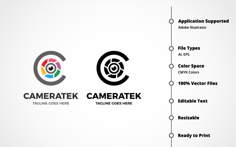 Letter C - Cameratek Logo Template