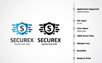 Letter S - Securex Logo Template