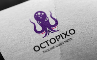 Octopus Pixel Logo Template