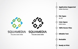 Squamedia Logo Template