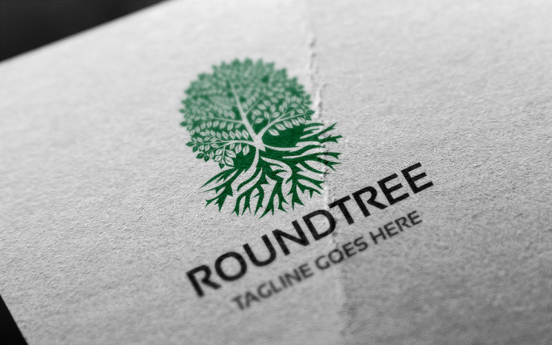 Tree Round Logo Template