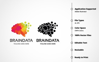 Brain Data Logo Template