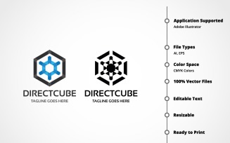Direct Cube Logo Template