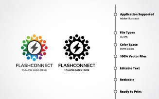 Flash Connect Logo Template