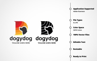 Letter D - Dogydog Logo Template