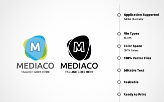 Letter M - MediacoL Logo Template