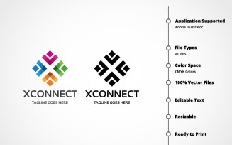 Letter X - Xconnect Logo Template