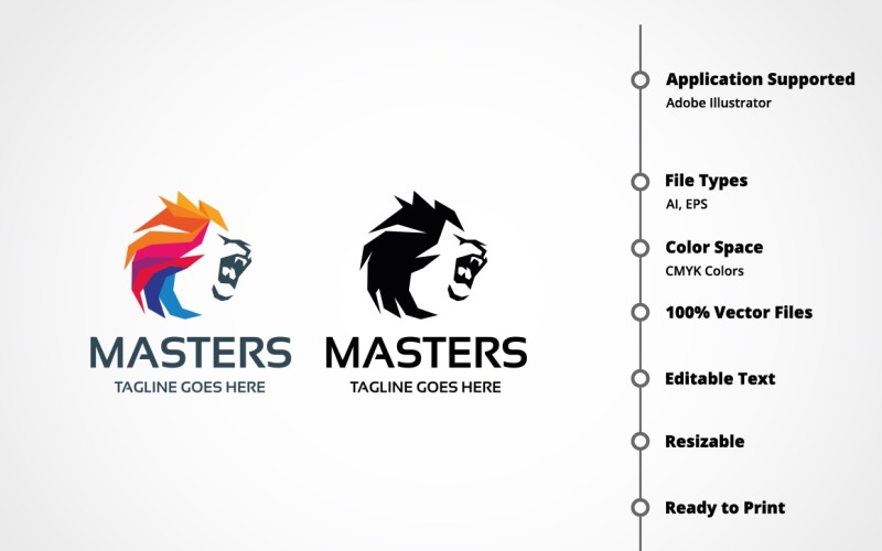 Master Lion Logo Template