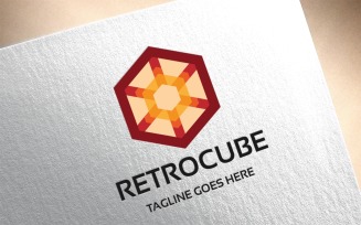 Retro Cube Logo Template