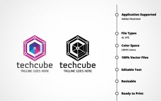Tech Cube Logo Template