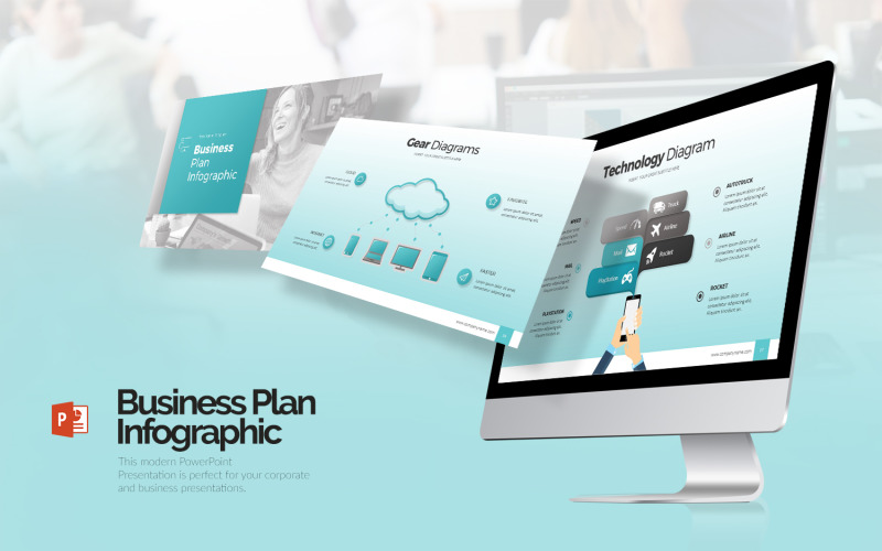 Business Plan Infographic PowerPoint template PowerPoint Template