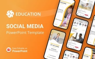 Education Social Media PowerPoint template