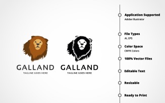 Galland Lion Logo Template
