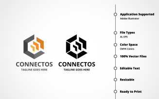 Letter C - Connectos Logo Template