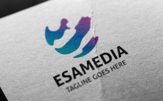 Letter E - Esamedia Logo Template