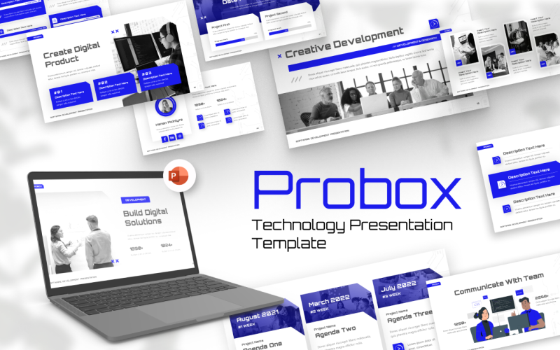 Probox Technology PowerPoint template PowerPoint Template